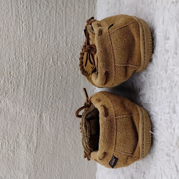 Cabela's Brown Suede Leather Upper Round Toe Leather Lace Slip On Slipper Shoe - Picture 6 of 16